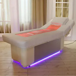 Cama facial luxuosa elétrica, cama para salão de beleza, mesa de massagem de temperatura constante elétrica