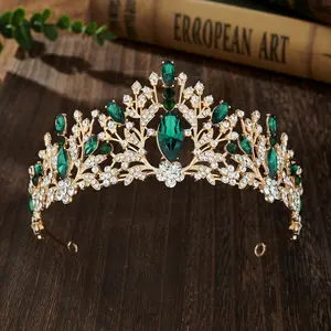 Mix tasarım toptan gelinlik düğün suni elmas Crowns kristal Metal taç