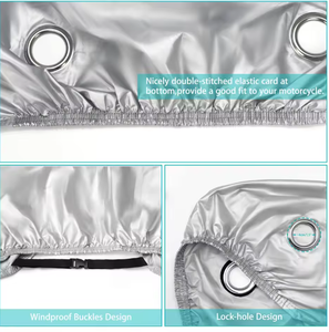 Funda Impermeable para Motocicleta, Protección Contra Rayos UV, Polvo y Lluvia, Incluye Bolsa de Almacenamiento - Product Image 5