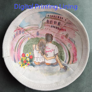 Kippah de Lino Bordado con Globo Aerostático Personalizado, Ahava Judío, Se Puede Personalizar para Bodas y Barbat Mitzvahs, Yarmulke - Product Image 4