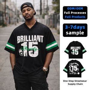 เสื้อยืดฮิปฮอปลำลองผู้ชายยอดนิยม ผ้าสแปนเด็กซ์/โพลีเอสเตอร์ ถักน้ำหนัก 200 กรัม พิมพ์ลายดิจิทัล แห้งเร็ว บริการ OEM รับผลิตแบบแพทช์เวิร์คตามสั่ง - Product Image 1