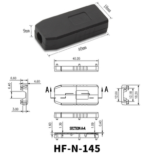 Petite boîte électrique en ABS, boîte de jonction 40x18x9mm, boîtier en plastique noir pour module électronique USB, petite boîte électrique - Product Image 3