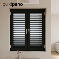 Système de fenêtres à battants et à persiennes en aluminium contemporain pour cuisines, chambres et zones à forte circulation d'air