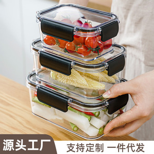 Divided Food Storage Containers Rectangle Clip On Lid Freshness Preservation Fridge Use Travel Meal Prep - Product Image 5