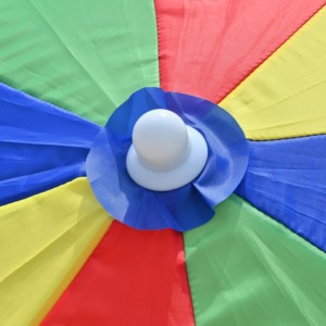 Sombrilla de Playa de Grado Comercial de 130 cm, Tela Oxford, Ventilada, con Varillas Dobles, Protección UV UPF50+, para Puesto de Mercado - Product Image 4