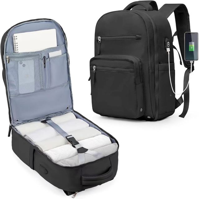 Cross-border New Travel Backpack Unisex Large Capacity Boarding Short Business Trip Travel Luggage Computer Schoolbag Polyester