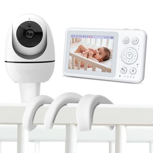 Caméra de surveillance vidéo pour bébé sans application, protection de la vie privée, 2,4 GHz, vision nocturne, surveillance de la température, montage sur <span class=keywords><strong>lit</strong></span> - Product Image 1