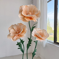 Décoration florale géante de mariage OEM, fleurs artificielles géantes pour vitrines de robes de mariée, fleurs en papier géantes