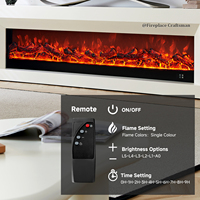 Meuble TV 385SS avec rangement, moderne, blanc, minimaliste, en MDF et bois massif, avec foyer électrique intégré pour téléviseur jusqu'à 65 pouces