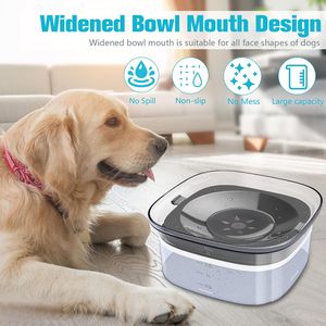2L <b>Slow</b> Flow Pet Water <b>Bowl</b> Spill Proof Dog Cat Water Dispenser Large Capacity Transparent <b>Feeder</b> for Travel - Product Image 3
