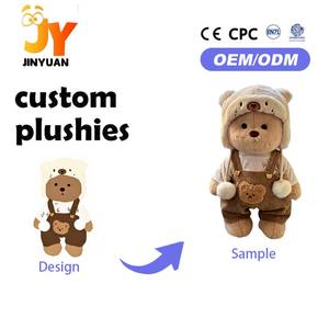 Peluche de dessin animé créative, mignonne, lavable, ultra douce, de haute qualité, vente en gros pour commerçants, <span class=keywords><strong>jouet</strong></span> en peluche animal personnalisé - Product Image 1