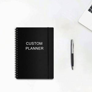 Wholesale Hardcover Black Cover Custom Printing Spiral <b>Daily</b> Hourly Schedules <b>Notebook</b> <b>Planner</b> Gift - Product Image 2