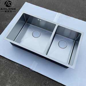 อ่างล้างจานสแตนเลสสองชั้นติดด้านล่าง32*18อ่างล้างจานทรงชามสี่เหลี่ยมอัจฉริยะมีประสิทธิภาพและความทนทานสูง - Product Image 2