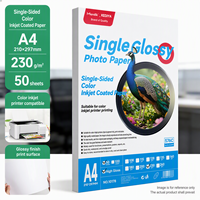 Papel Fotográfico A4 de 230 g/m², 50 Hojas, de una Cara, con Acabado Brillante, para Impresión de Tinta a Color