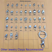 Fermoirs à bijoux en acier inoxydable 316L, fermoirs mousquetons pour bracelets, colliers et chaînes DIY