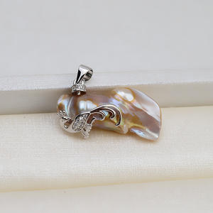 Pendentif en argent 925 fait main avec perle baroque, collier en perle anormale en forme de phénix, support vide pour bijoux féminins, composants - Product Image 2