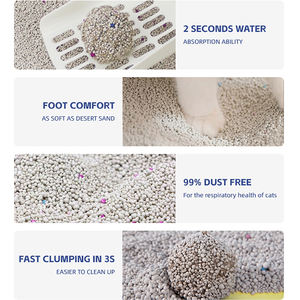 Ecologisch verantwoorde, snel absorberende, geurwerende, biologisch afbreekbare natriumbentoniet maïs silica gel zeoliet 5L kogelvormige kattenbakvulling - Product Image 3