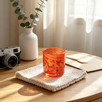 Vente en gros usine – Nouveaux bougeoirs ronds en verre transparent gaufré de petite taille pour mariages, décoration intérieure et projets DIY