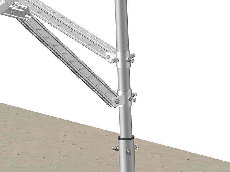 Galvanized Steel Mounting PV Module Structure with Ground Screw Solar ...