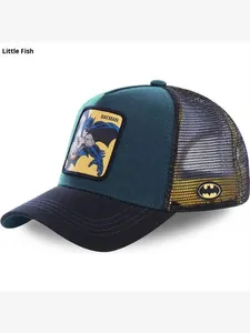 Chất lượng cao 5-panel lưới và bông siêu nhân <span class=keywords><strong>Snapback</strong></span> Mũ bóng chày cho nam giới và phụ nữ hip-hop lưới xe tải mũ - Product Image 2