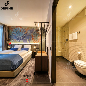 Ensemble de meubles de chambre à coucher modernes sur mesure pour projets hôteliers et d'appartements, mobilier d'hôtel de luxe, ensembles complets de meubles de chambre à coucher pour hôtels - Product Image 3