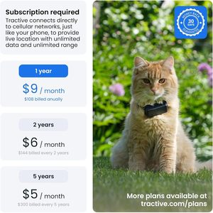 เครื่องติดตาม GPS สำหรับแมว Tractive Smart Cat แบตเตอรี่ใช้งานได้ 1 ปี ติดตามตำแหน่งสัตว์เลี้ยงแบบเรียลไทม์ ตรวจสอบสุขภาพ รองรับแอป iOS - Product Image 6