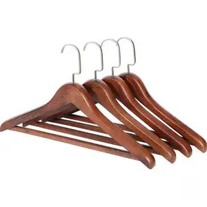 Cloth Hangers 360 Swivel Hook and Notch Clothes Hangers Clothing Hot Sale Wooden Metal Single Wood Living Room Natural 20 40g