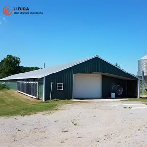 Kit de stabilisation Structure en acier Étable à vaches Ferme laitière préfabriquée Étable Ferme Bâtiment préfabriqué en acier - Product Image 2