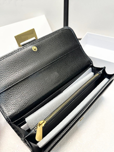 Factory Direct <b>Sales</b> High-End Men's Leather Credit Card Wallet Designed Top Designers <b>Zipper</b> Closure Long Chain Stone - Product Image 2