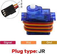 Servomoteur sans noyau Fitec SG90 FS90 9g, servomoteur à l'échelle 1:16 pour micro avion RC, quadricoptère, compatible avec la charge, unisexe, pour garçons et filles