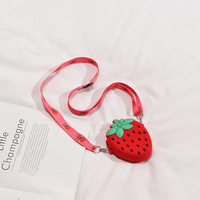 Sac à main pour filles à la mode en gros, sacs à main pour enfants, forme de fruit en silicone ananas, avocat, fraise rouge, fermeture éclair, bandoulière
