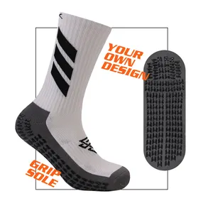 Groothandel Heren Grip Sokken Accepteren Custom Design Sokken Met Logo Voor Buitensport Voetbal Fietsen Anti Slip Grip Sokken