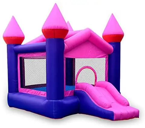 Надувной розовый домик-батут для детской вечеринки, надувной домик с воздушным воздуходувом коммерческого класса в комплекте