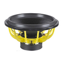 Subwoofer de alto rendimiento de 18 pulgadas RMS 800W subwoofer de coche de cesta de aluminio amarillo
