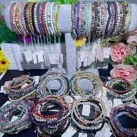 Großhandel Neuankömmling Gemischte Materialien 4mm Armband Perlenkette Edelsteine Schmuck Kristallhandwerk für Mode Geschenk Dekoration