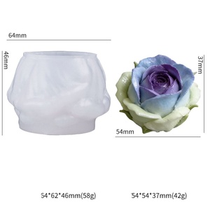 <span class=keywords><strong>Moule</strong></span> en <span class=keywords><strong>silicone</strong></span> 3D en forme de rose, de qualité alimentaire, <span class=keywords><strong>pour</strong></span> la fabrication de gâteaux à la mousse, de chocolat et de bougies - Product Image 4