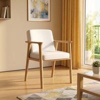 Chaise de salle à manger moderne en bois massif, fauteuil rembourré en bois pour restaurant, hôtel, café, villa, fabricant de meubles pour la maison, OEM ODM
