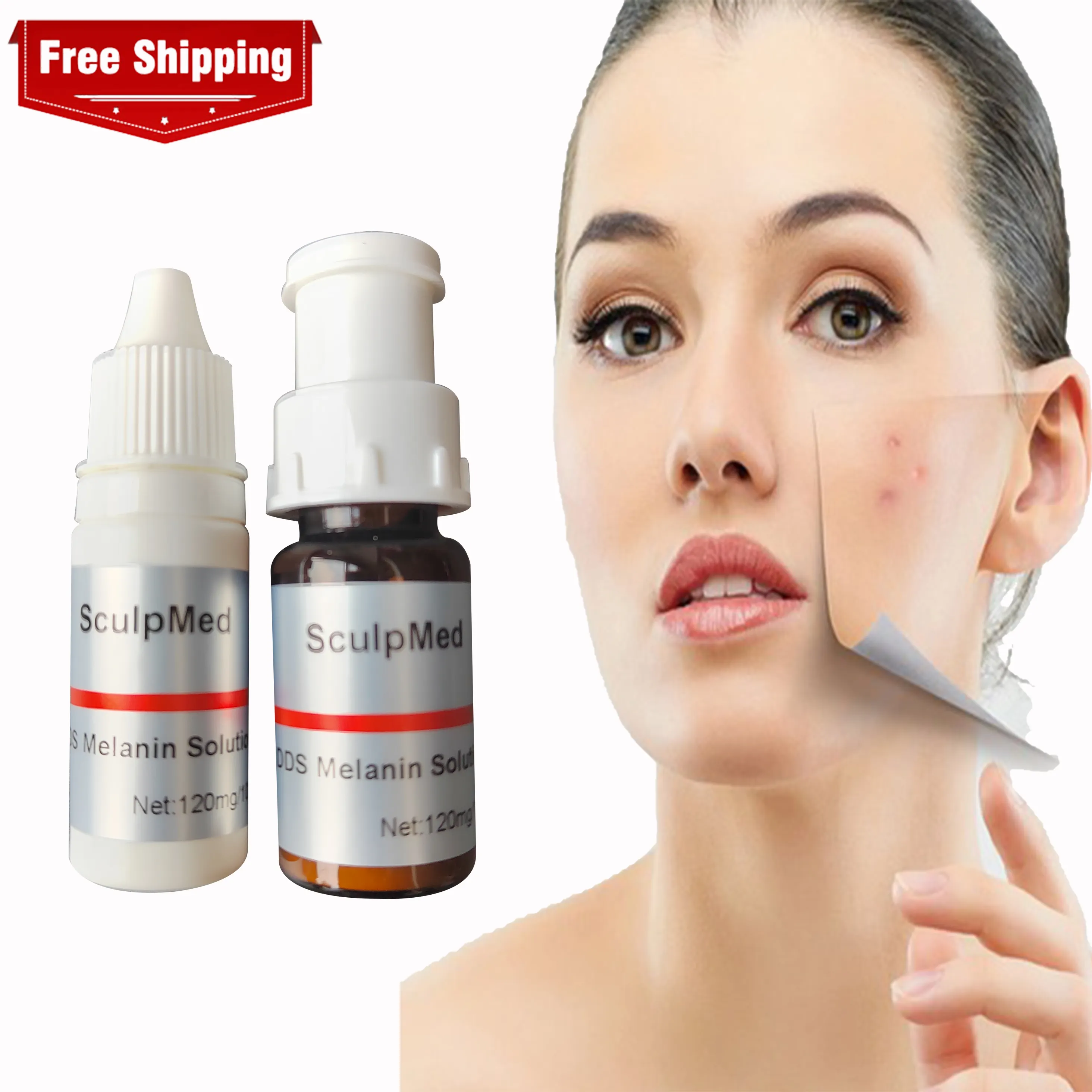 DDS Melanin Peptide Trane xam säure Gefrorenes Pulver 10ml Frozen White ning Anti Darkness für die Hautpeeling-Laser behandlung