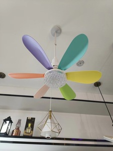 Ventilateur LED de plafond Lumière Intelligente Gradation 360 Rotation Ventilateur Ampoule E27 3 Couleurs Ventilateur de Plafond avec Lumière et Télécommande 42cm 52cm - Product Image 2