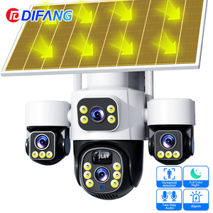 12MP 8K không dây 4G IP PTZ năng lượng mặt trời cctv camera 3 ống kính ngoài trời hệ thống an ninh máy ảnh CMOS Pan-Tilt thẻ Sim truy cập mạng máy ảnh - Product Image 3