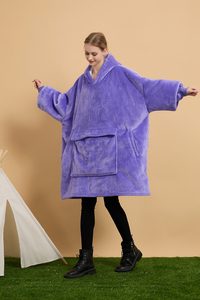 Mặc TV Fleece Chăn với tay áo cánh tay siêu mềm ấm hoodie chăn quá khổ trùm đầu len ném chăn Áo - Product Image 4
