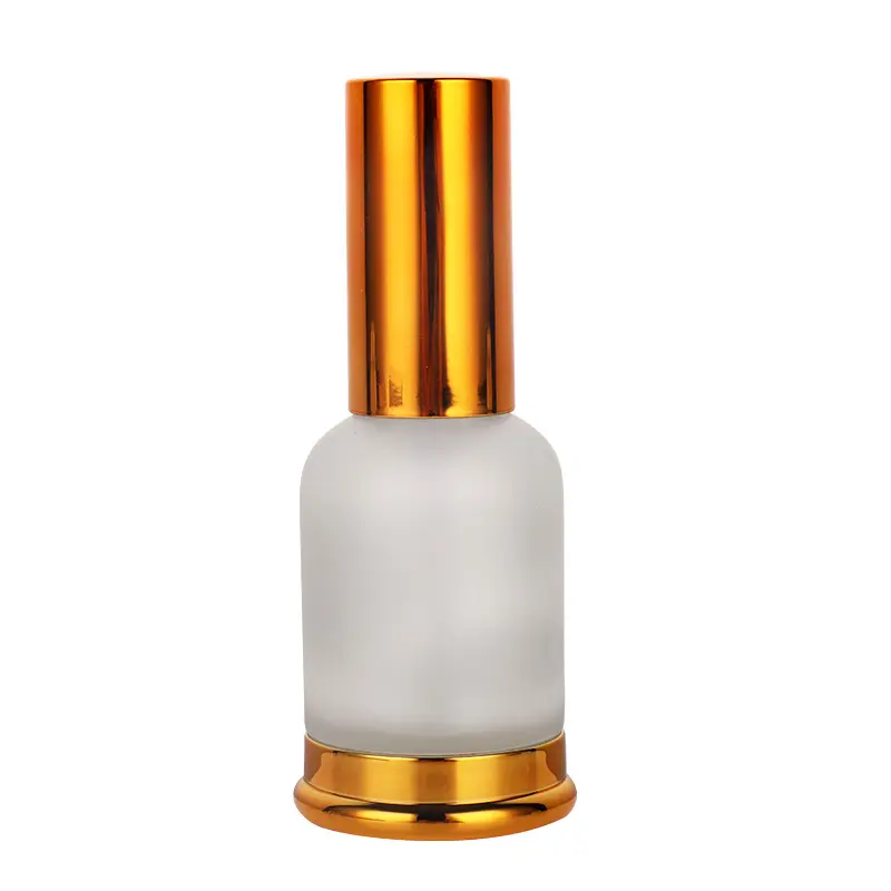 Wholesale 20 ML 30 ML 50 ML Cosmetic Bottle Amber Matte Round Empty Glass with Sprayer