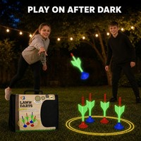 Jeu de fléchettes lumineuses pour pelouse avec sac de transport pour soirées en jardin nocturnes, personnalisable OEM