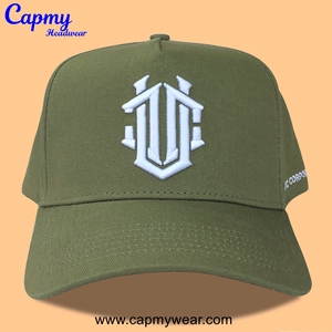 Casquette de baseball homme 5 panneaux A-Frame, couronne moyenne, bicolore, 100% polyester, avec logo brodé 3D noir, faible quantité minimale de commande - Product Image 4