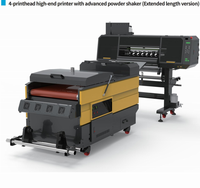 Imprimante DTF textile entièrement automatique à jet d'encre 60 cm 4 têtes Epson I3200-A1 avec carte Hoson et machine à secouer la poudre standard