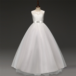 Nuevos Vestidos de Fiesta para Niñas 2018, Vestidos de Encaje con Flores para Bodas, Vestidos de Primera Comunión para Niñas - Product Image 3