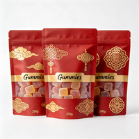 Sachet Doypack Personnalisé en PE Alimentaire Anti-Odeur Réutilisable avec Fermeture Éclair pour Fruits Secs, Protéines, Thé, Bonbons et Aliments