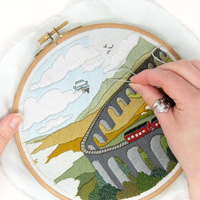 Fabricant de gros cercle de broderie arrondi en bois de hêtre cadre de broderie en bois massif réglable fait à la main pour travaux d'aiguille en croix