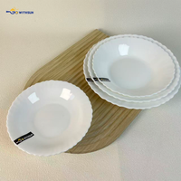 Vaisselle en porcelaine de haute qualité en gros - Vaisselle écologique, compatible lave-vaisselle, motif floral plat, résistant à la chaleur, pour restaurant quotidien