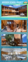 Villas de luxe, designs de maisons en bois, autres maisons préfabriquées, grande maison à deux étages, villas à 3 chambres